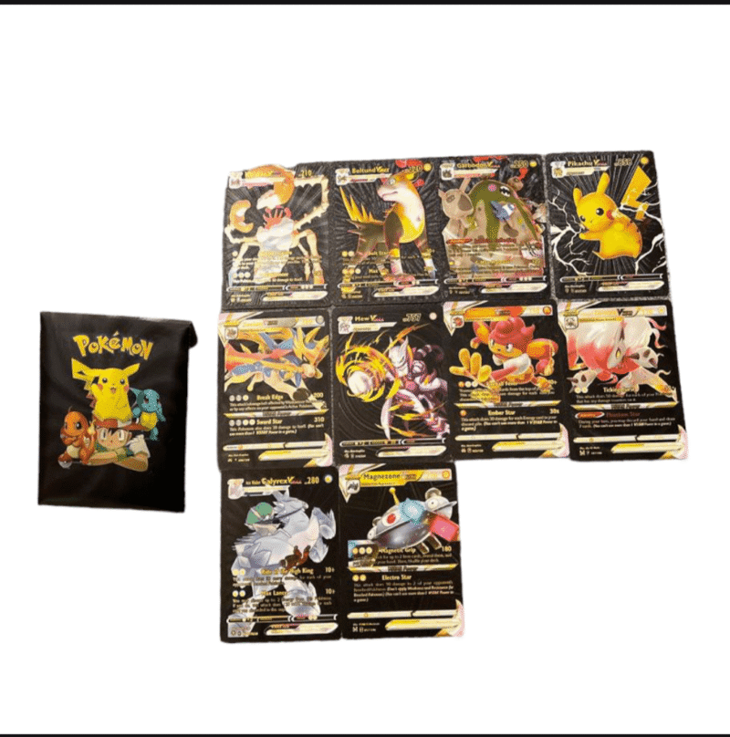 Sobre de cartas Pokemon negras x10 unidades
