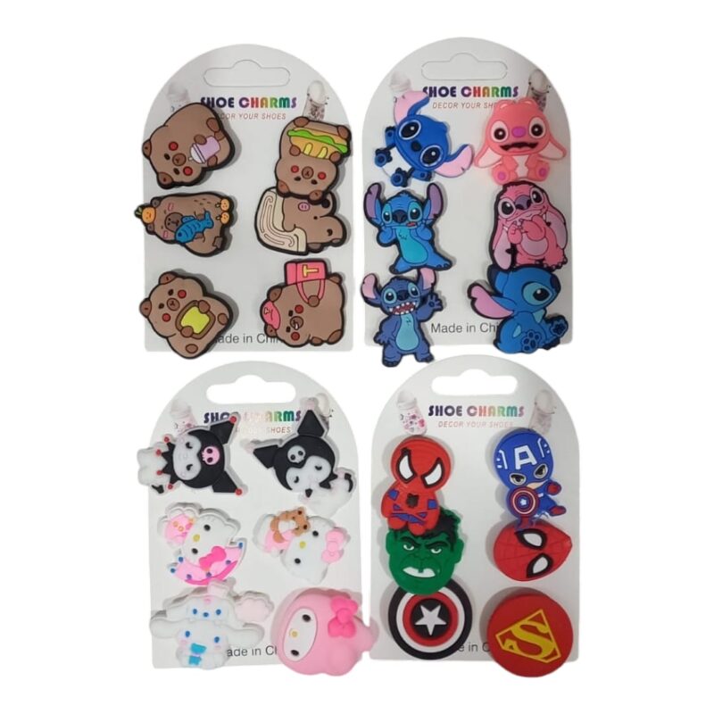 Pin para crocs personajes blister x6 unidades