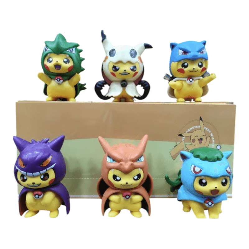 Muñecos de colección Pikachu x 6