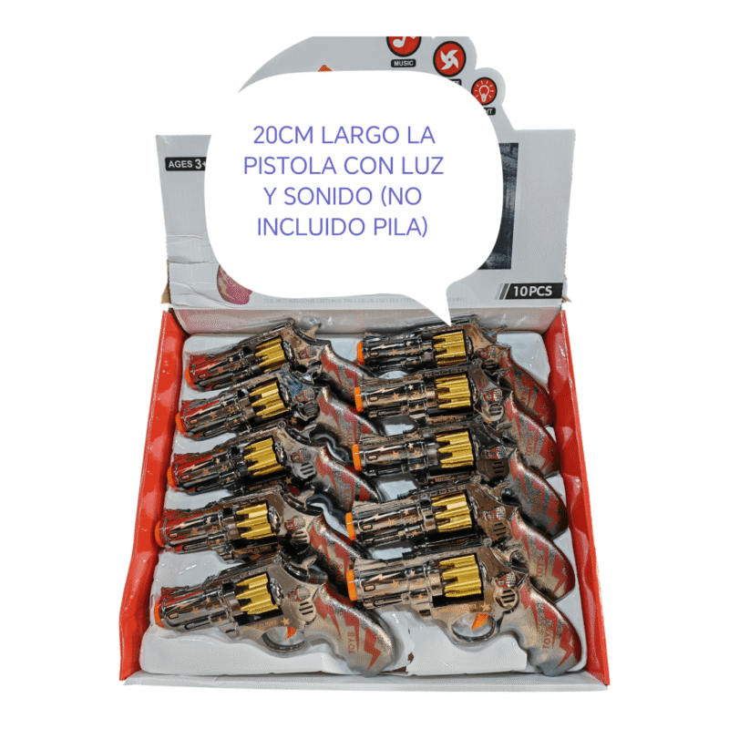Pistola con luz y sonido Vaquero
