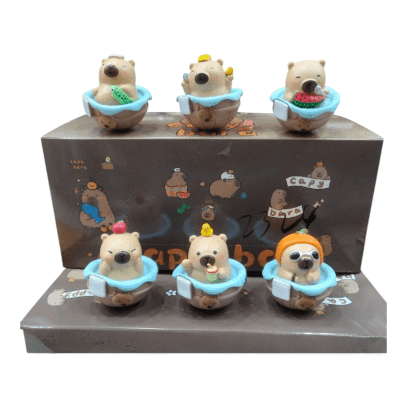Muñecos Capibara de colección x6