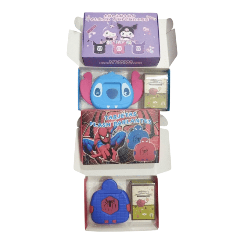 Parlante con tarjetas didácticas personajes