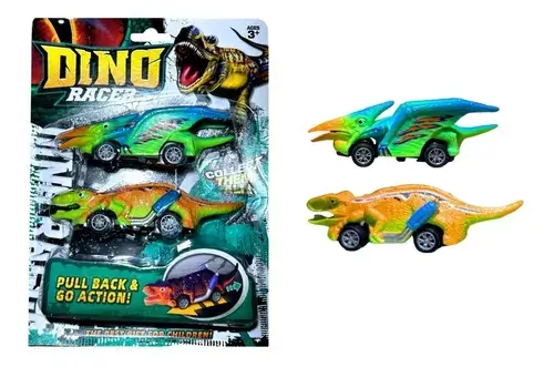 Auto dinosaurio x2 23x17cm $3950