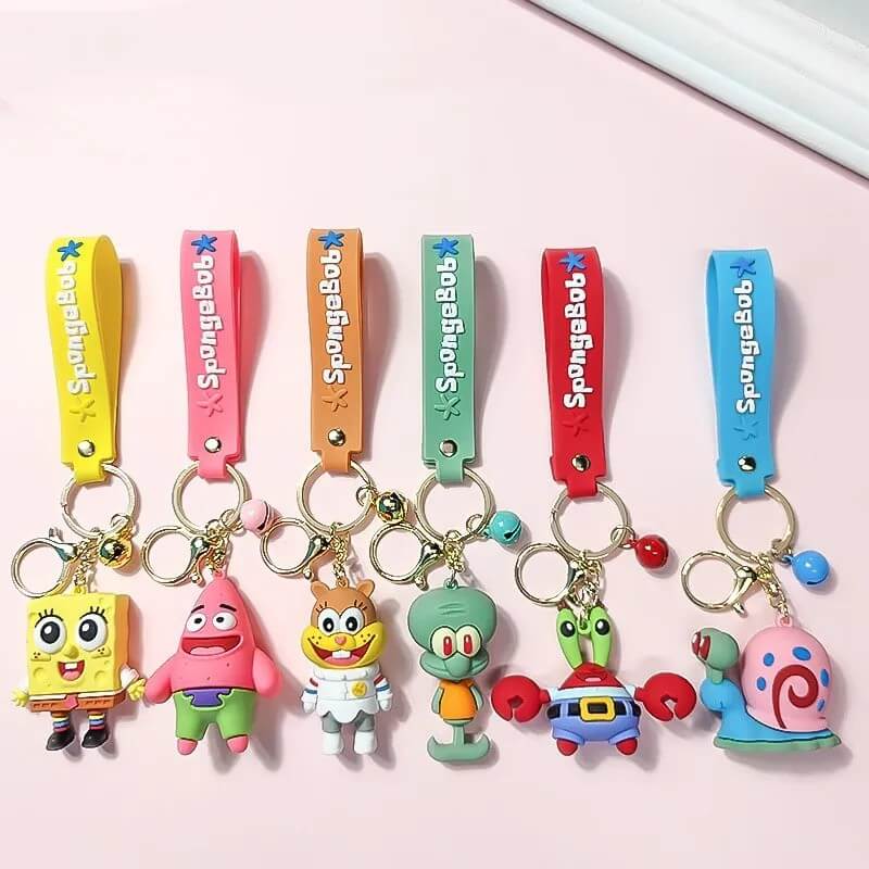 Llavero de goma Bob esponja x12