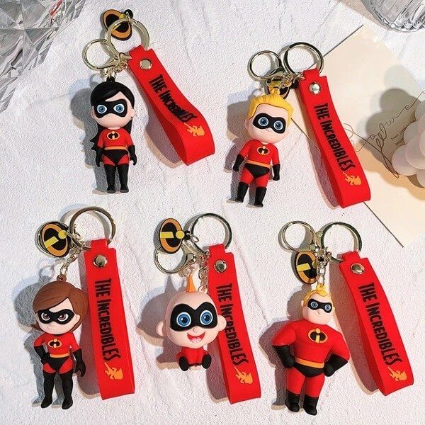 Llavero de goma Los increibles x12
