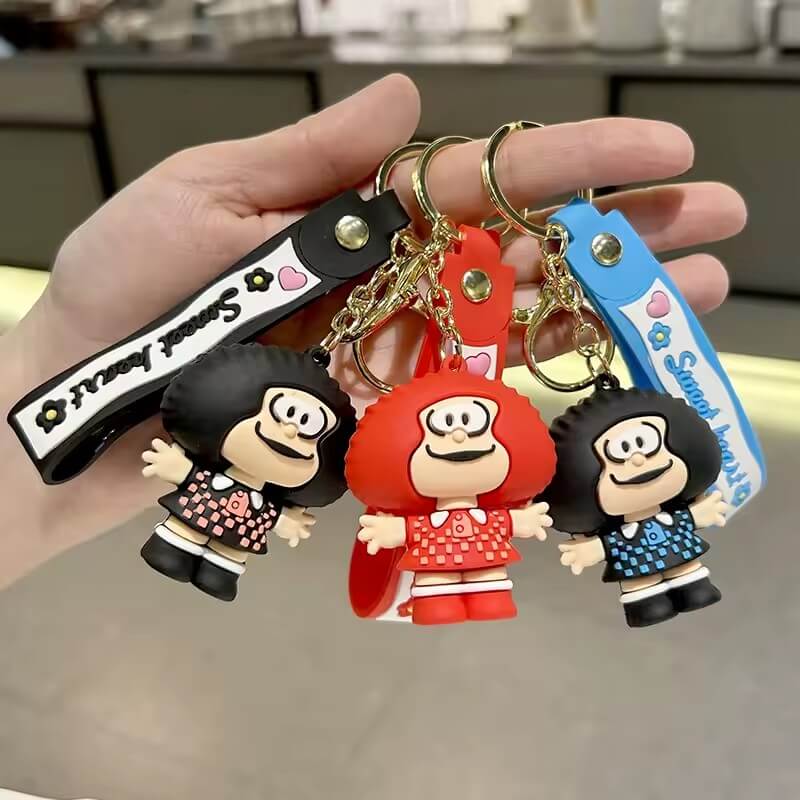 Llavero de goma Mafalda x12