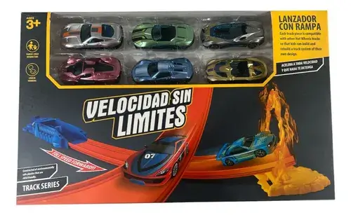 Pista con 6 autos 33x20 cm $10800