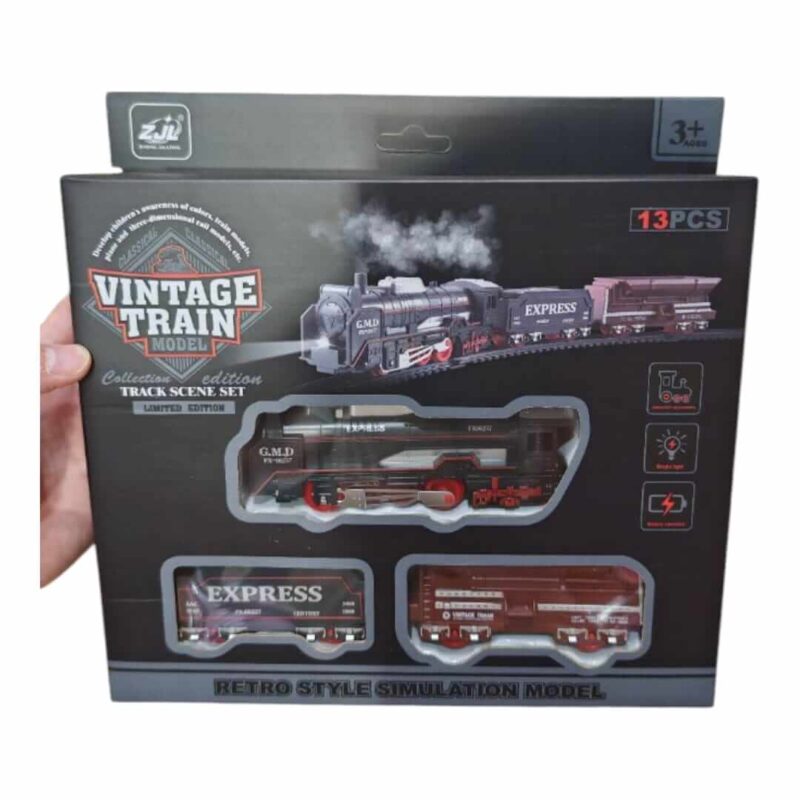 Tren en caja con luz+sonido a pila 25x25cm$13500 