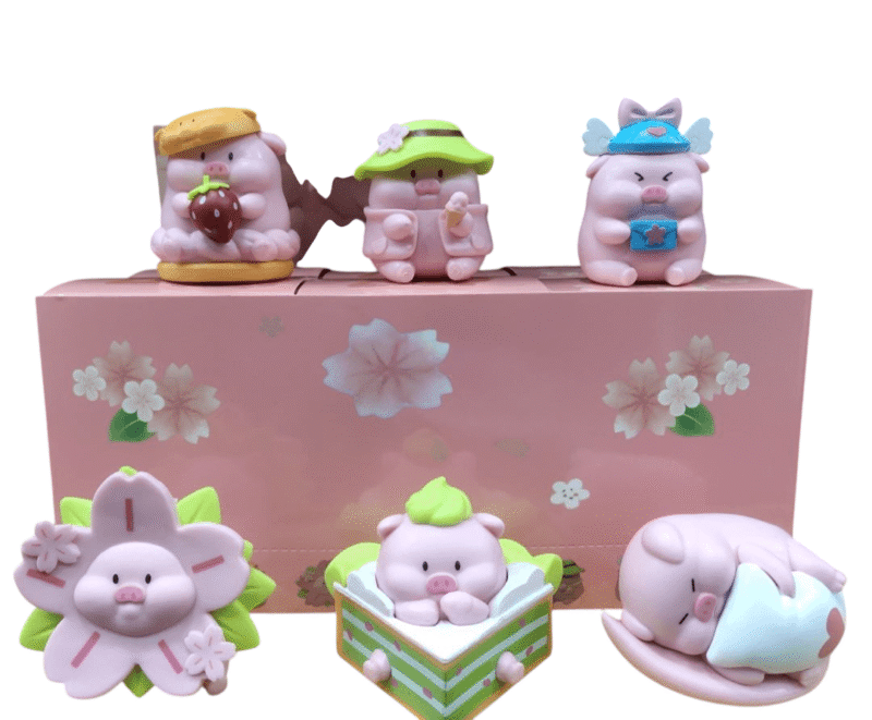 Muñecos Chancho de colección x6
