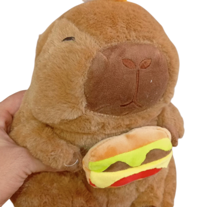 Peluche Capibara hamburguesa